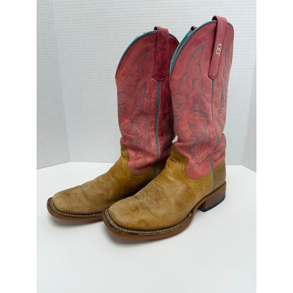 Anderson Bean Boot Co. Women’s size 5 brown & corral mid-calf Boots